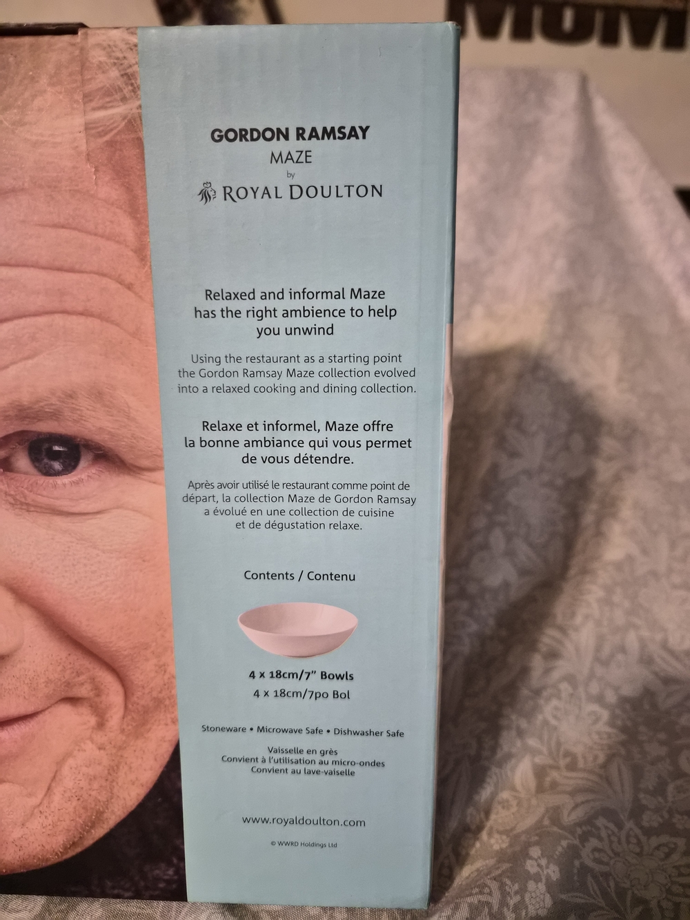 Gordon Ramsay Maze by Royal Doulton 4-Piece Bowl Set - White - Picture 6 of 12
